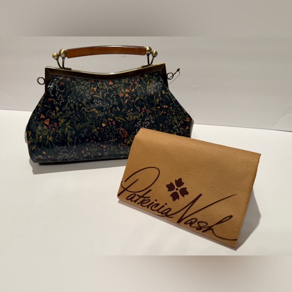 Patricia Nash Tuscan Field Collection Floral Patterned Crossbody W/Gold Accents - Picture 17 of 17